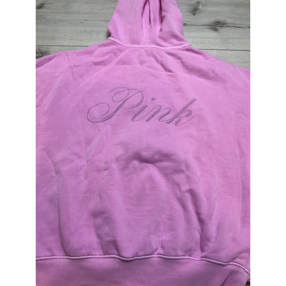 Victoria's Secret Pink Embroidered Logo Zip Up Hoodie Light Purple XS New W/ Tag - Picture 10 of 10